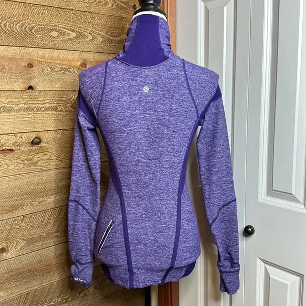 Lululemon Run Inspire pullover 1/2 zip Heather Purple Long Sleeve Size 4 - Picture 2 of 7